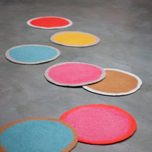 Tapis Lumbini 120 cm - jaune pépite